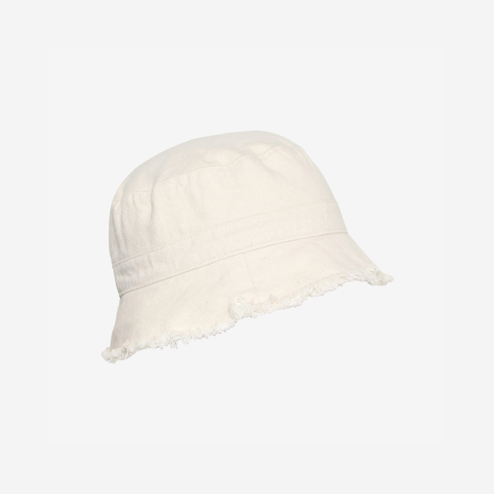 Zomerhoedje - Bucket hat Twill - Katoen - Wit/White Pepper - Huttelihut achter