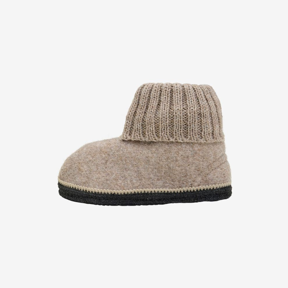 Slofjes - Wol - Camel/beige - Huttelihut zij