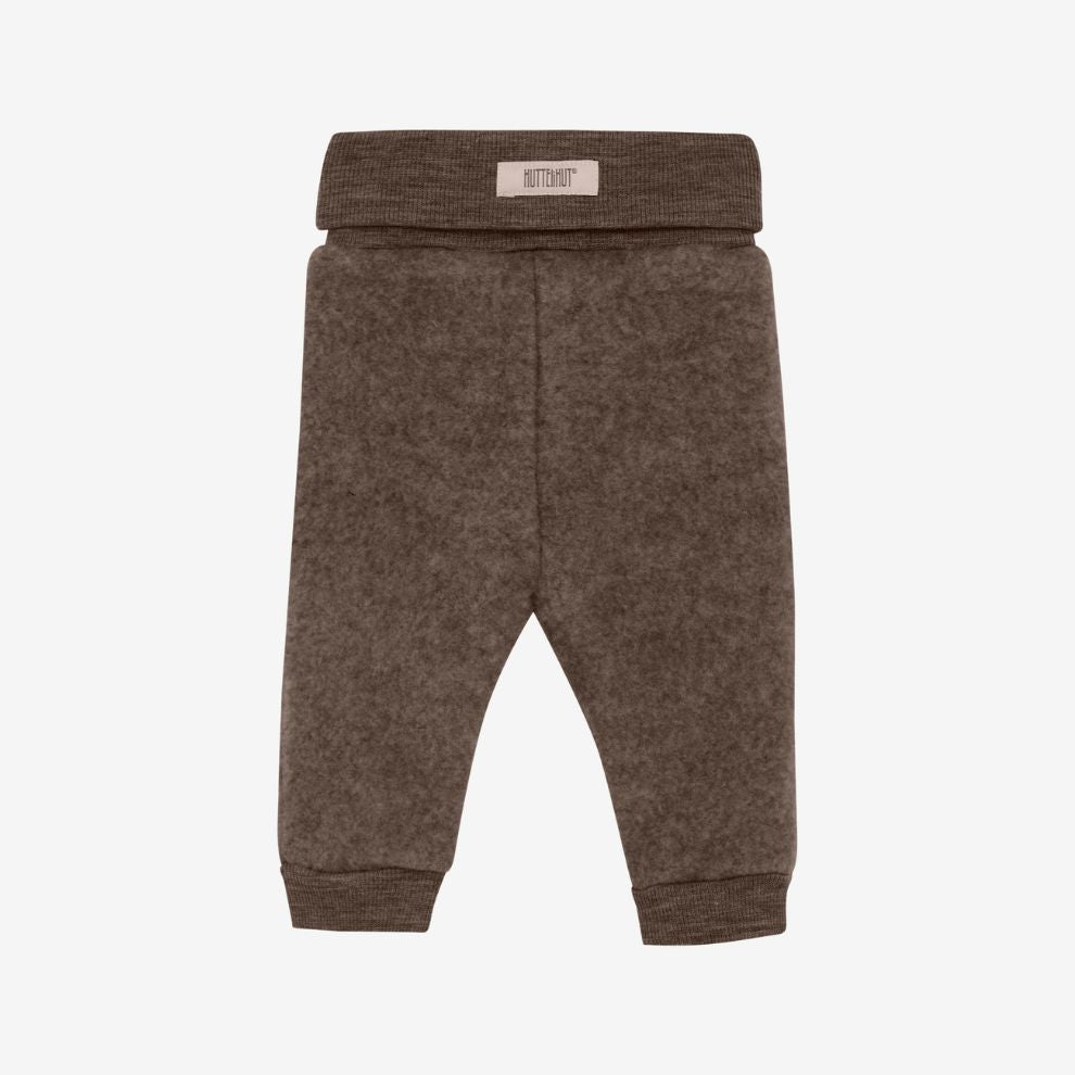 Broekje - Merino wol - Brown melange/bruin - Huttelihut achter