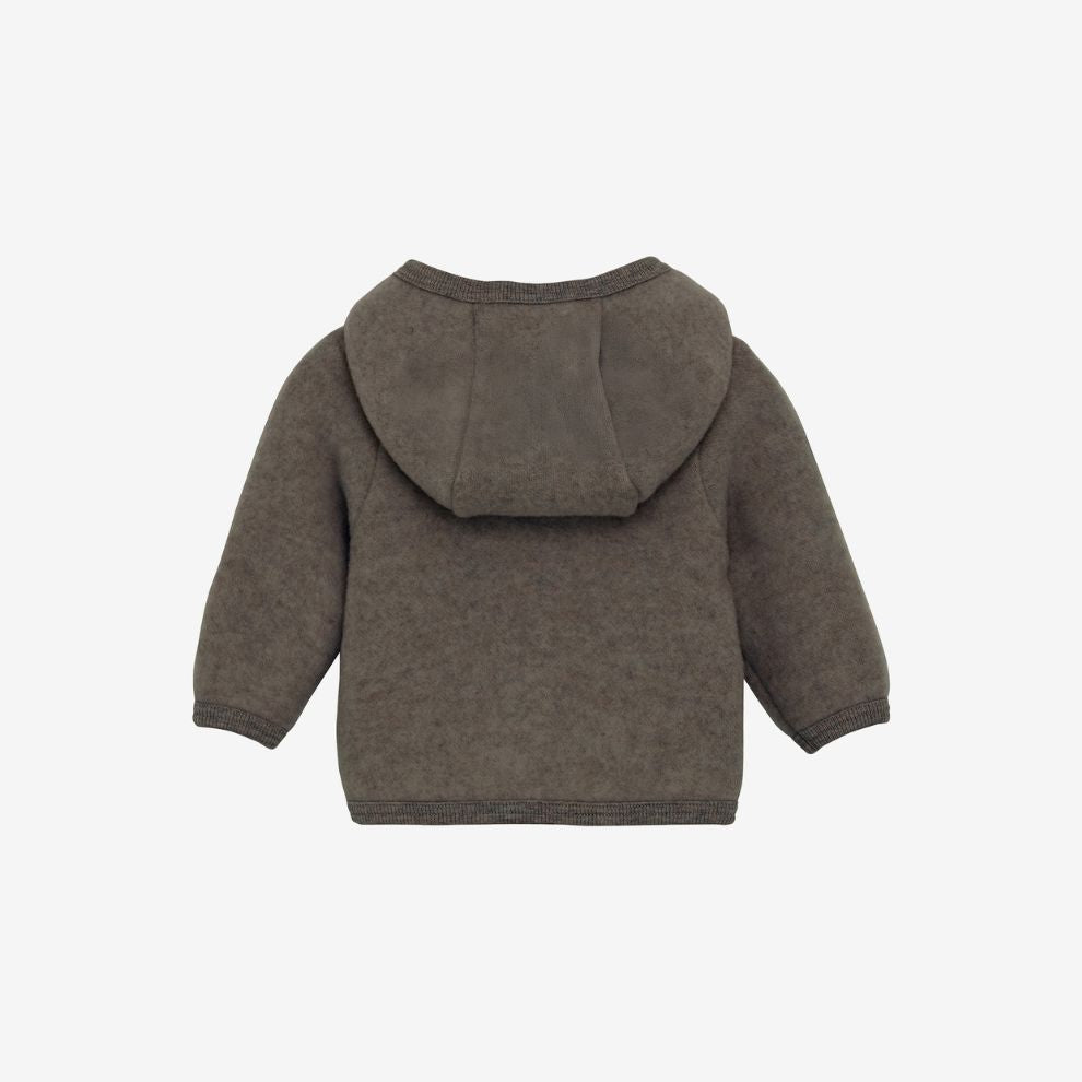 Fleece jasje - Merino wol - Brown melange/bruin - Huttelihut achter