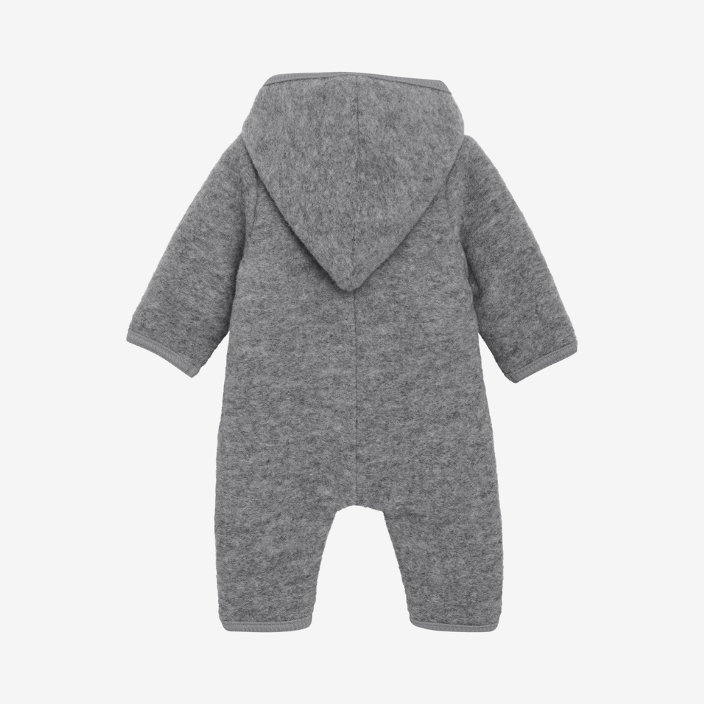 Buitenpak/jumpsuit - Merino wol - Grey melange/grijs - Huttelihut achter