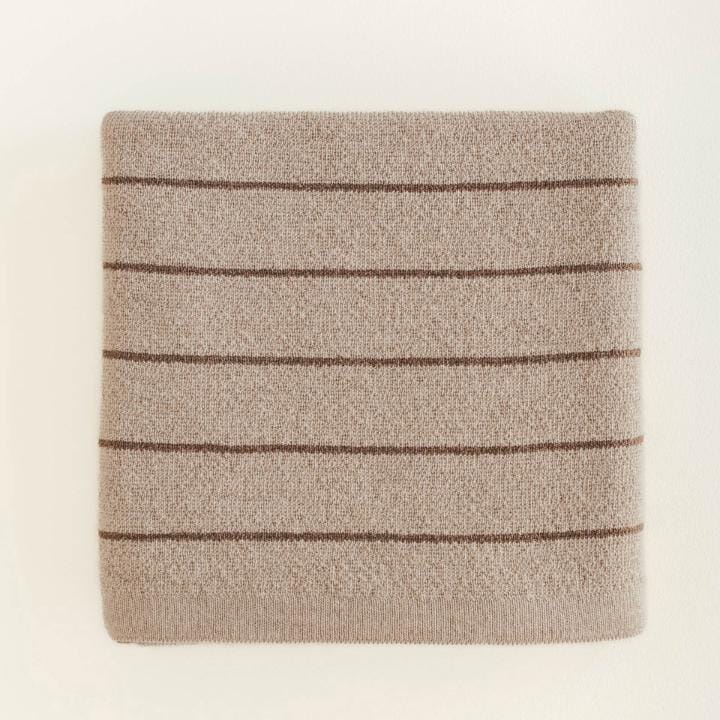 Deken Harry - Merino wol - Sand/mocha - Hvid Toevoegen aan verlanglijst voor