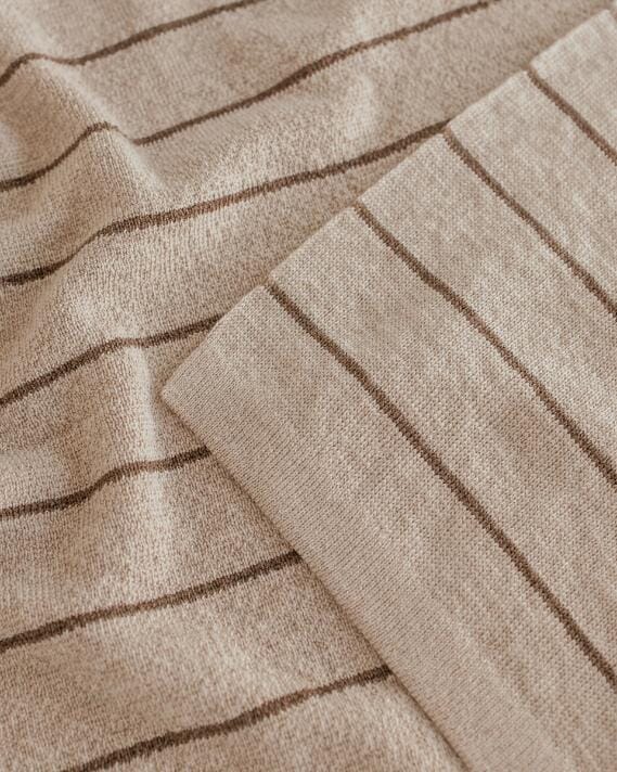 Deken Harry - Merino wol - Sand/mocha - Hvid Toevoegen aan verlanglijst close