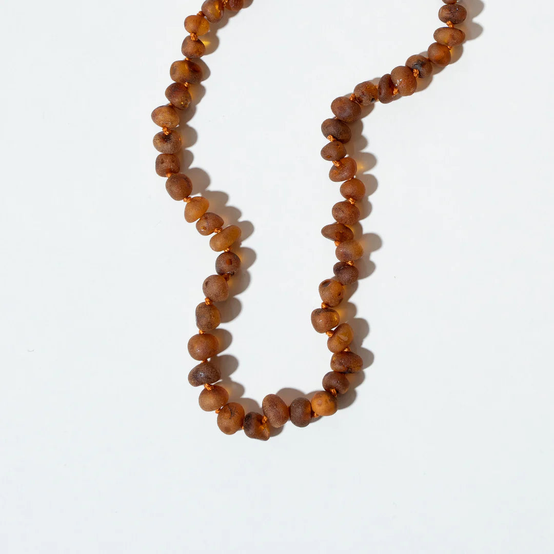 Barnsteen ketting Raw Caramel Amber - 32 cm - Kids 0-3 jaar - Nirrimis
