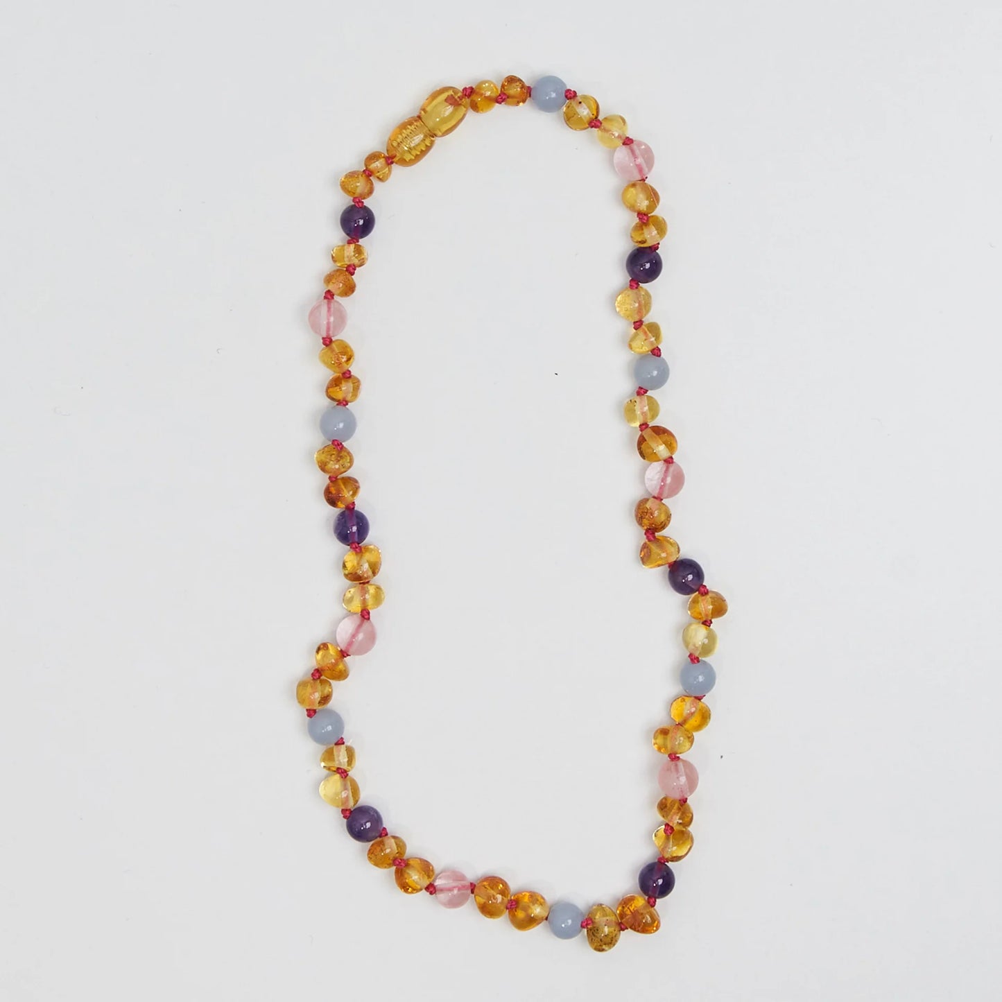 Barnsteen en edelstenen ketting - Bobbie - 32 cm - Kids 0-3 jaar - Nirrimis
