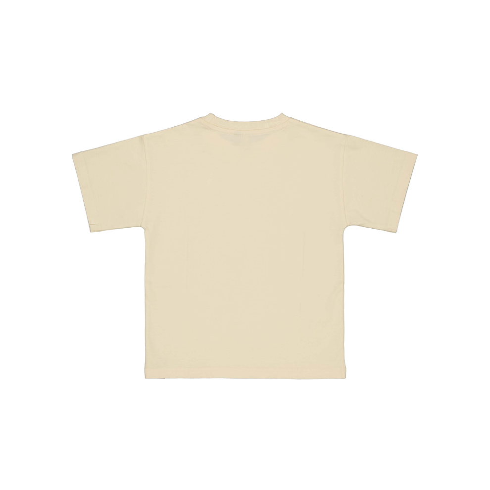 T-shirt Bastijn - Katoen - Beige - Levv Labels achter