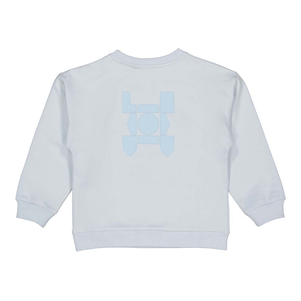 Sweater Varun - Katoen - Sky blue/lichtblauw - Levv achterkant