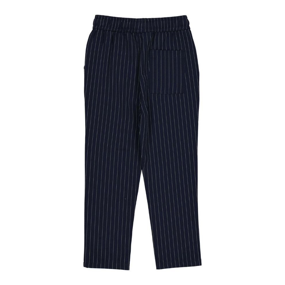 Broek Vio - Night blue/gestreept navy - Levv achterkant