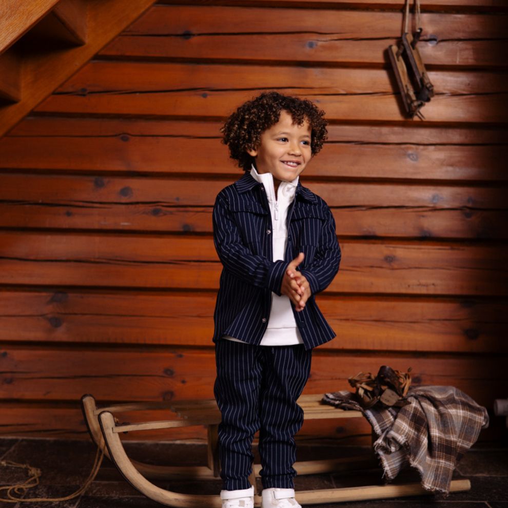 Broek Vio - Night blue/gestreept navy - Levv kind