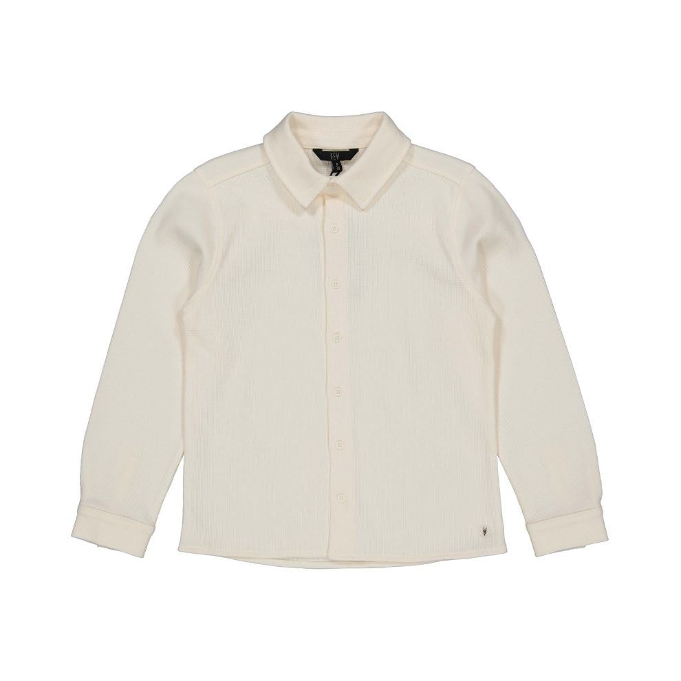 Ovehemd top - Katoen - Cream/offwhite - Levv voorkant