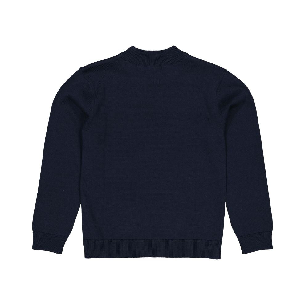 Gebreide trui Veron - Katoen - Night blue/navy - Levv achterkant