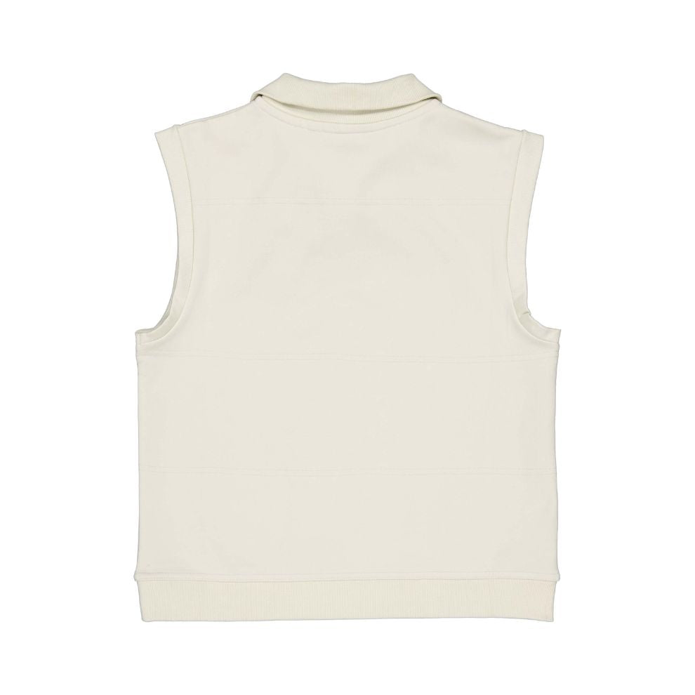 Bodywarmer Tom - Katoen - Kit/offwhite - Levv achterkant