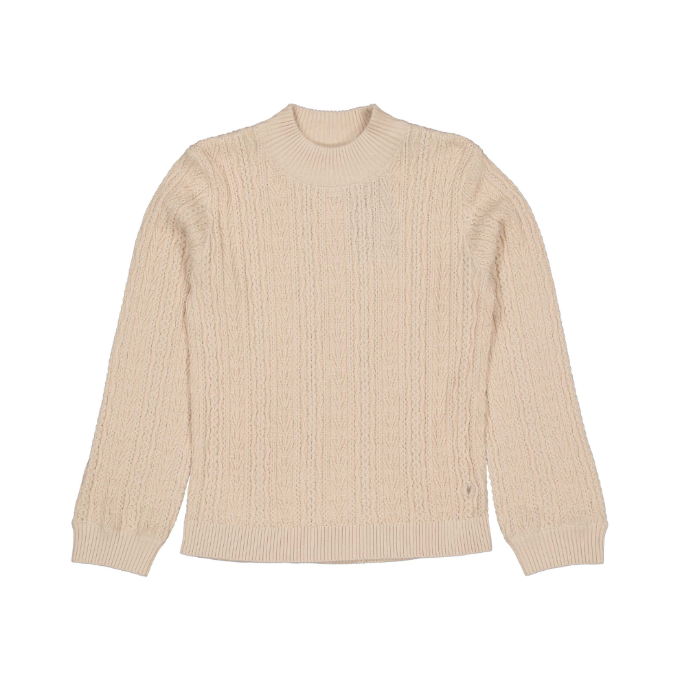 Trui Veronica - Katoen - Faded pink/lichtroze - Levv voorkant