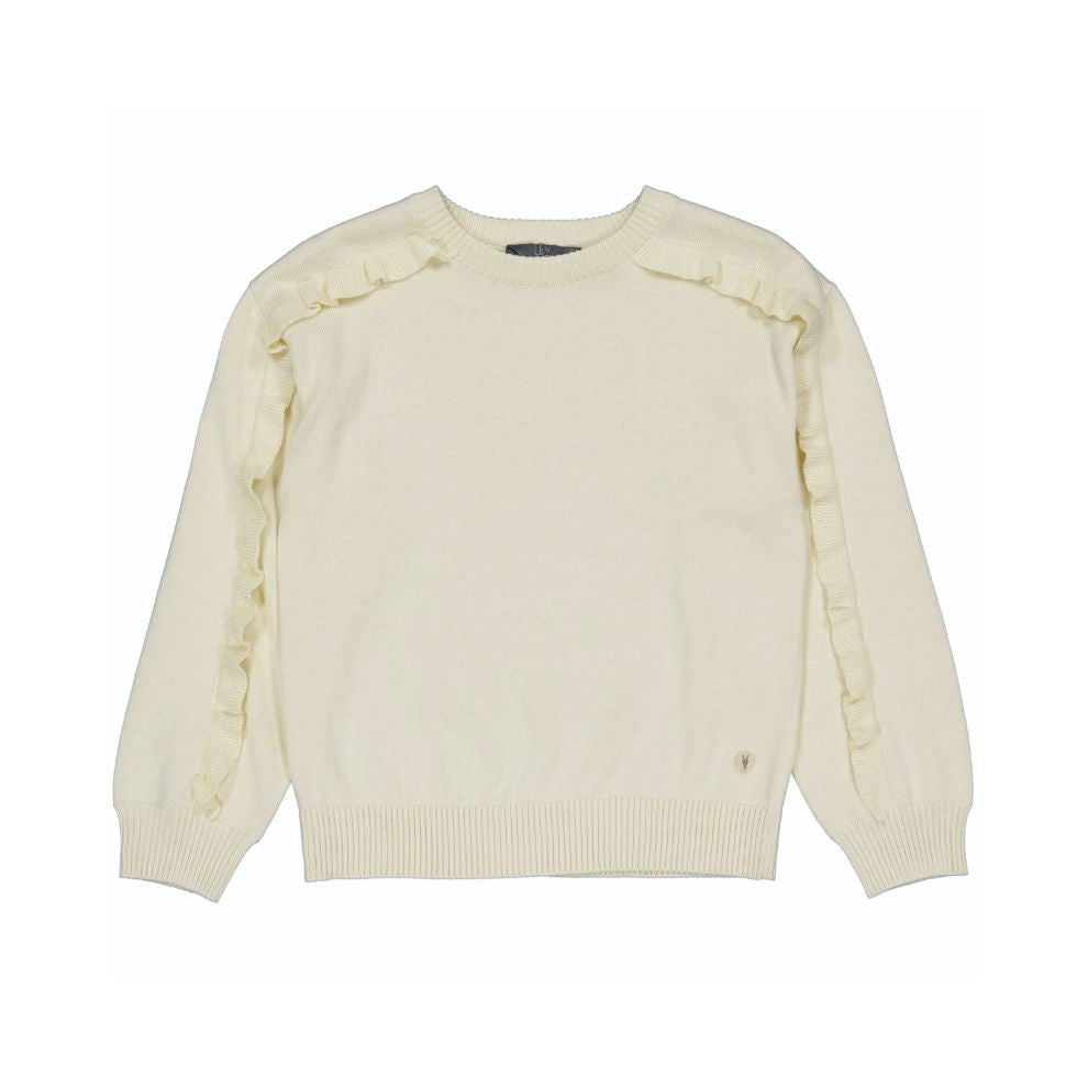 Sweater Verona - Katoen - White cream - Levv voorkant