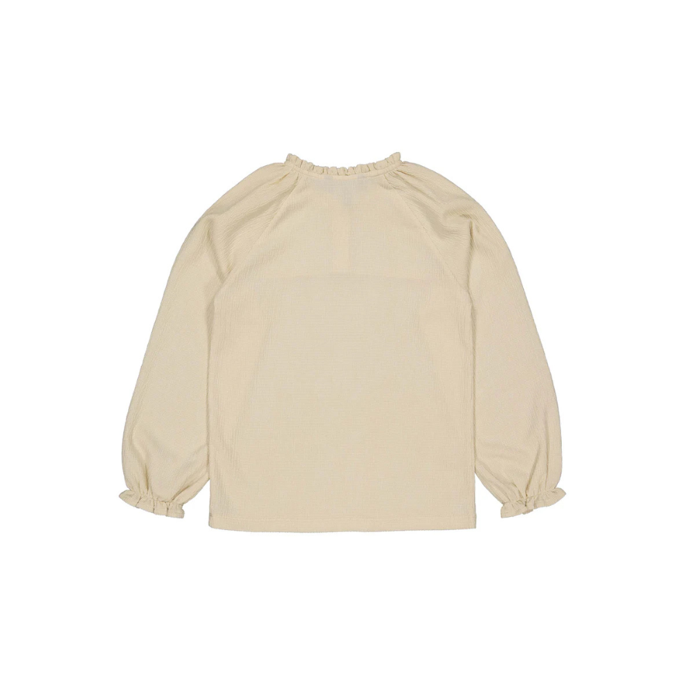Blouse lange mouw - Creme wit - Polyester - Levv achter