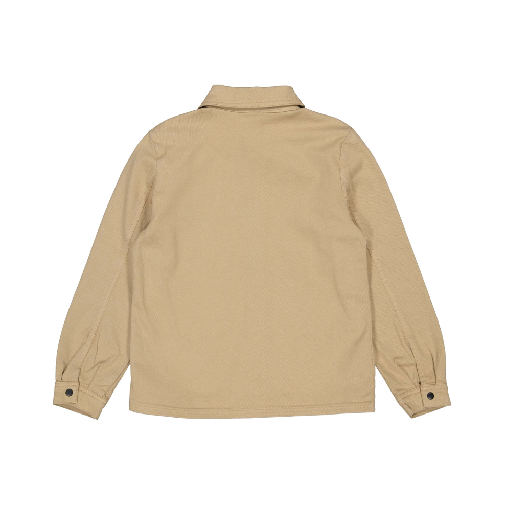 Overhemd top Tjibbe - Katoen - Sand/beige - Levv achterkant