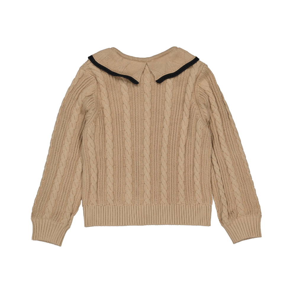 Vest Verena - Katoen - Dark sand/beige - Levv achterkant