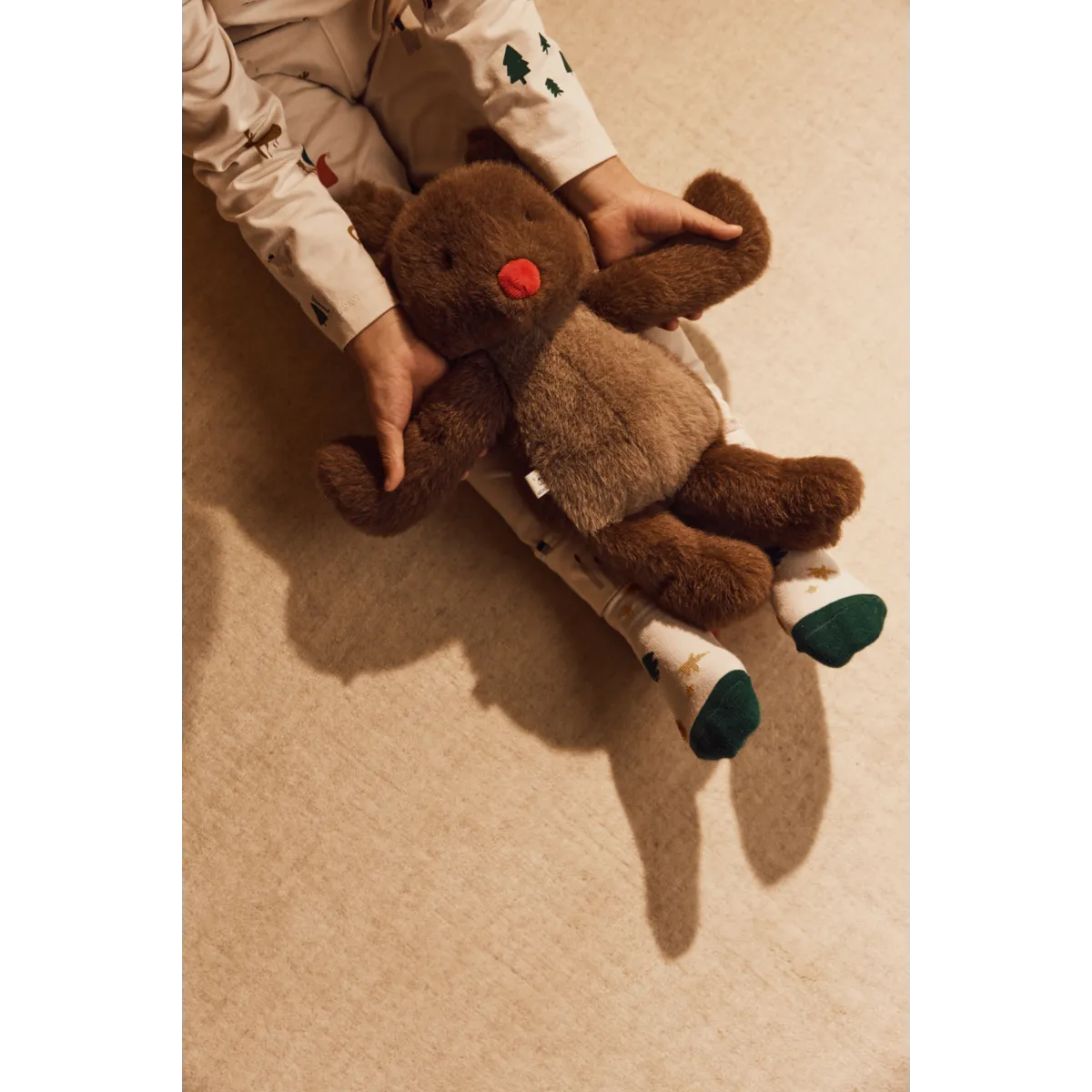 Knuffel Rudolf - Rendier - Berto - Recycled polyester - Liewood bovenaanzicht