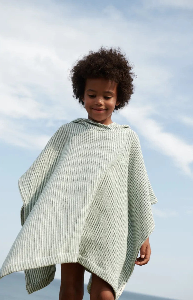Liewood - Paco Poncho Embroidery - Badstof kinderponcho - 100% katoen - baby
