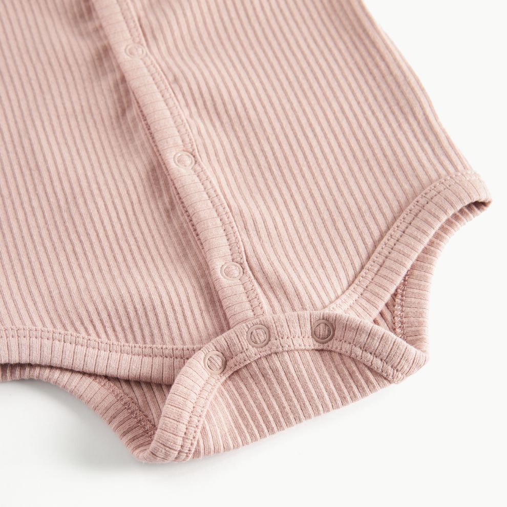 Romper Bruno - Biologisch katoen/modal - Faded rose - Marmar Copenhagen kruis