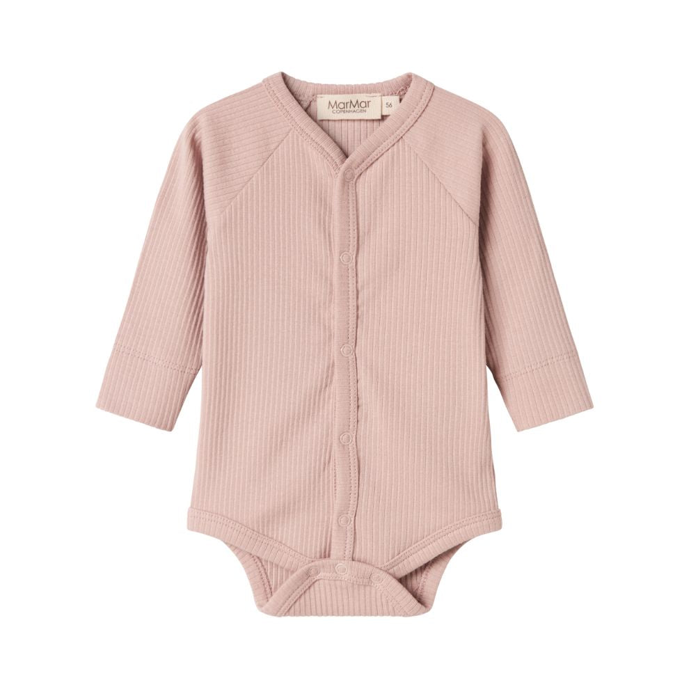 Romper Bruno - Biologisch katoen/modal - Faded rose - Marmar Copenhagen voorkant