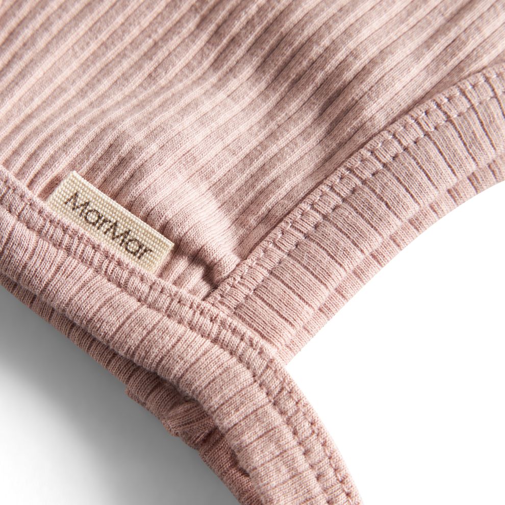 Mutsje Hoody - Biologisch katoen/modal - Faded rose - Marmar Copenhagen close up