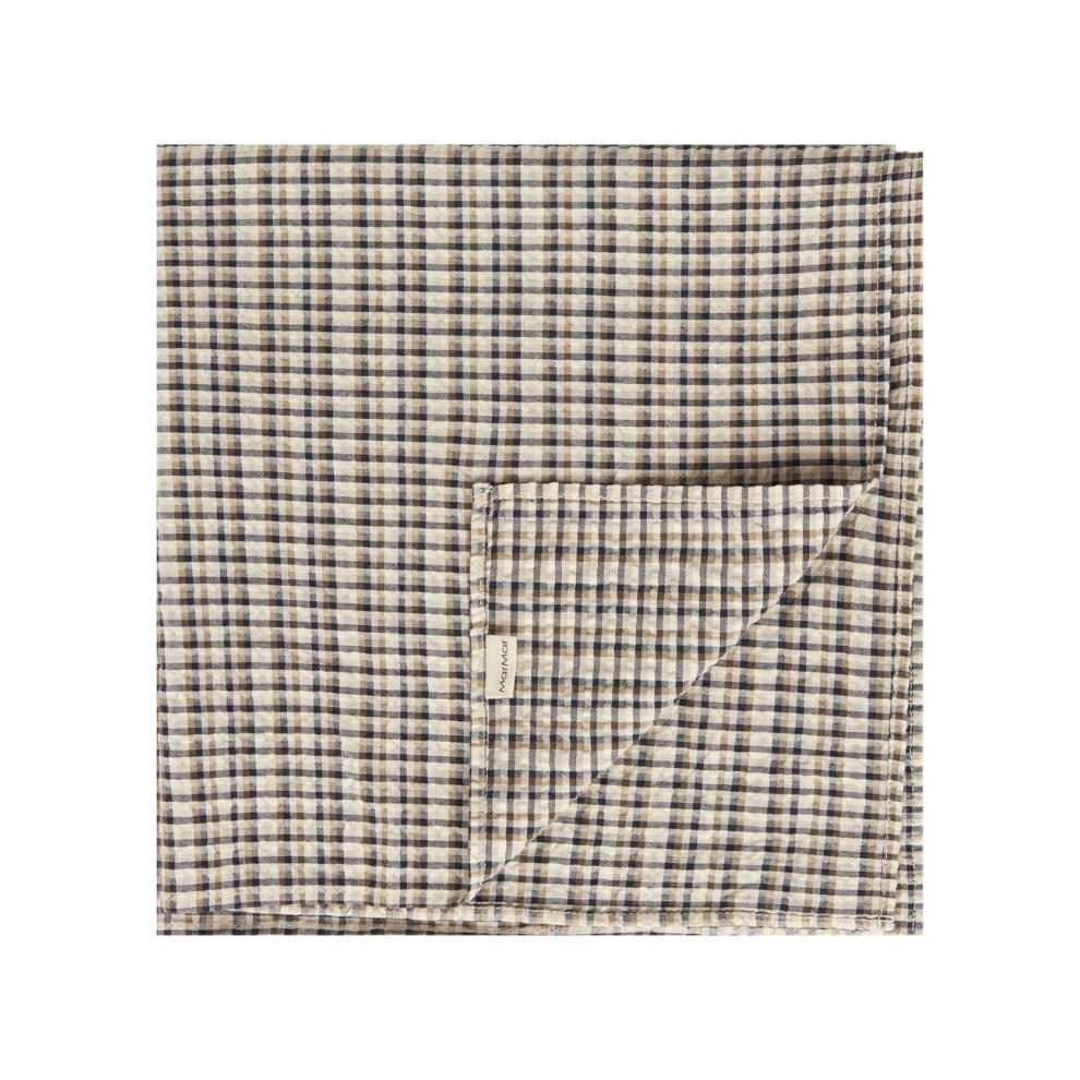 Sjaaltje Airo - Biologisch katoen - Pilot Navy Check - Marmar Copenhagen gevouwen