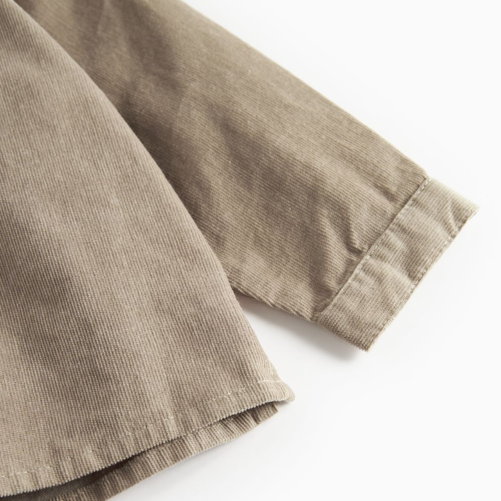 Overhemd top Tomi B - Biologisch katoen - Mud/bruin - Marmar Copenhagen mouw