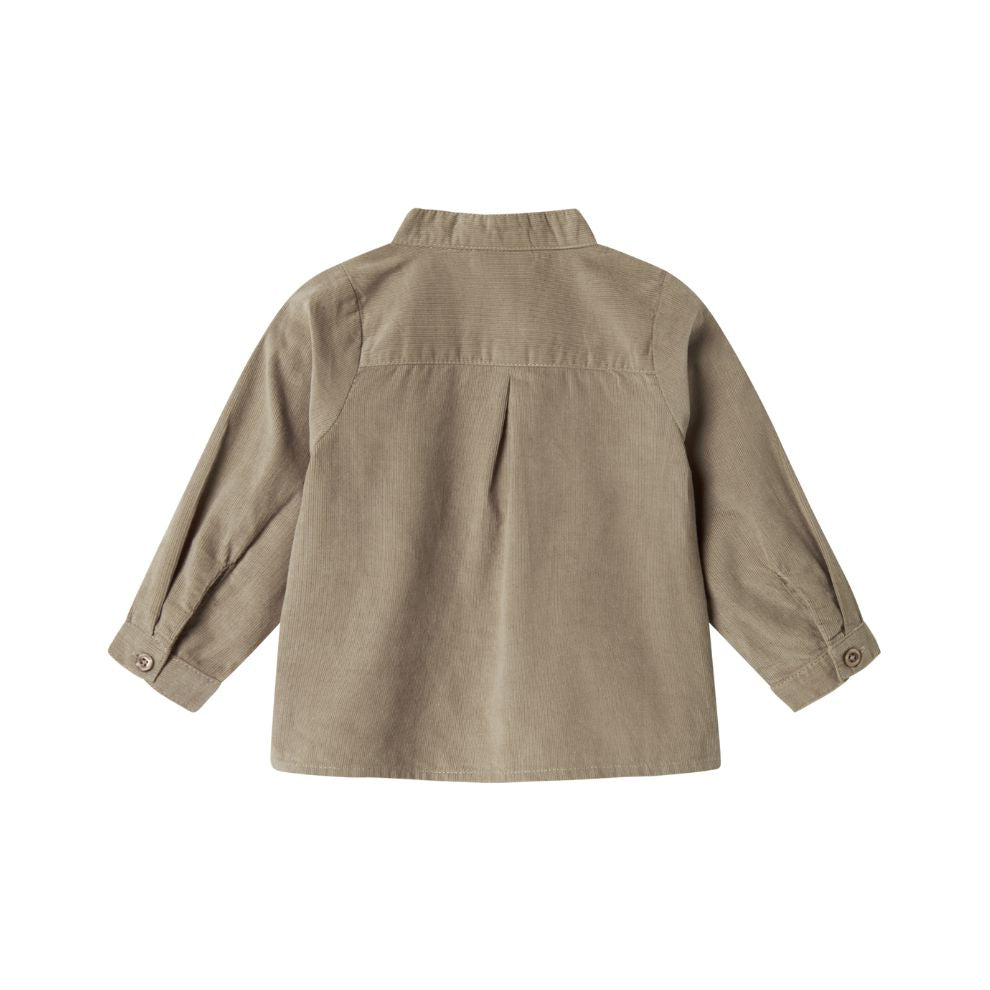 Overhemd top Tomi B - Biologisch katoen - Mud/bruin - Marmar Copenhagen bovenkant