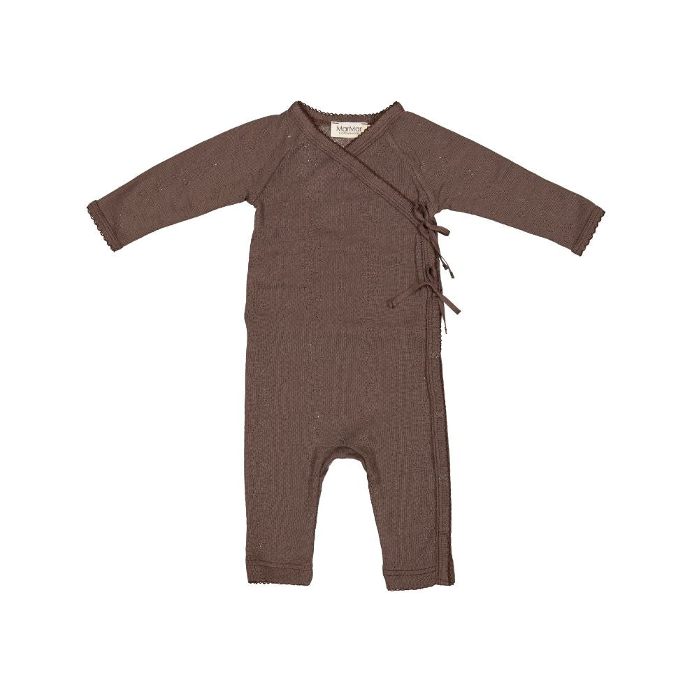 MarMar Copenhagen - Rula Wool Pointelle Jumpsuit - Romperpakje - 100% wol - Terre product