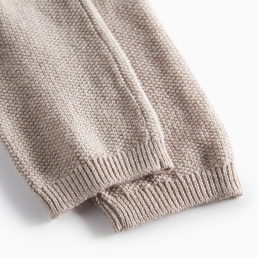 Gebreid boekje Pira - Biologisch katoen/modal - Beige - Marmar Copenhagen pijpjes