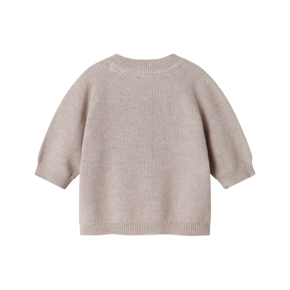 Gebreid vestje Taki - Biologisch katoen/modal - Beige - Marmar Copenhagen achterkant