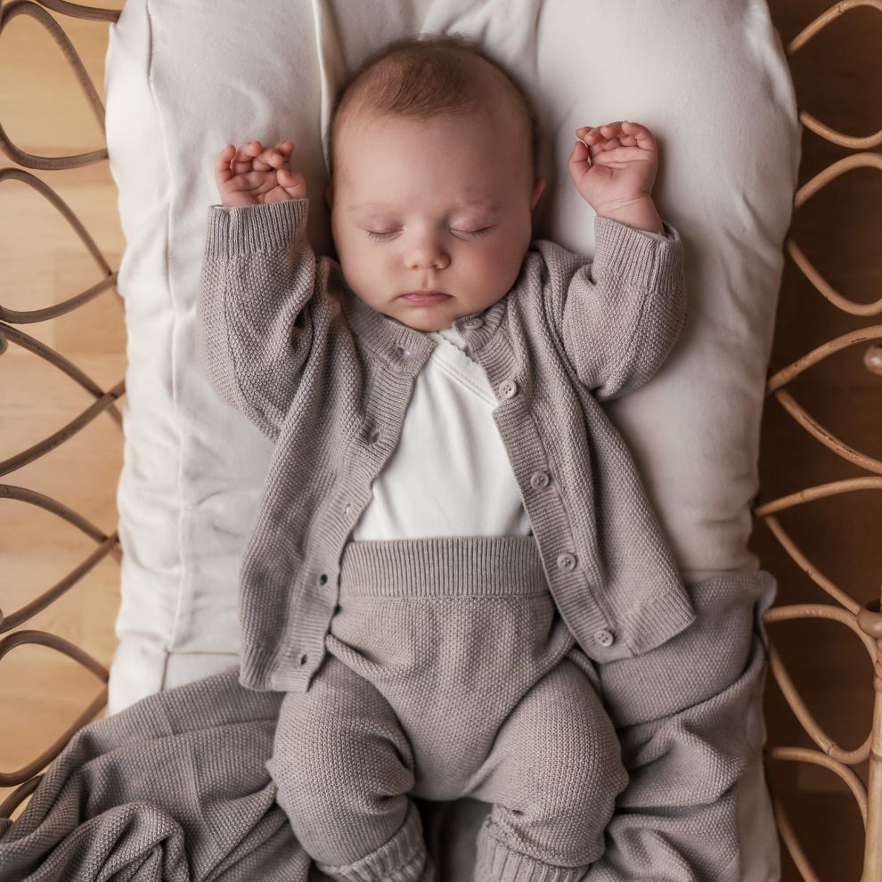 Gebreid vestje Taki - Biologisch katoen/modal - Beige - Marmar Copenhagen baby
