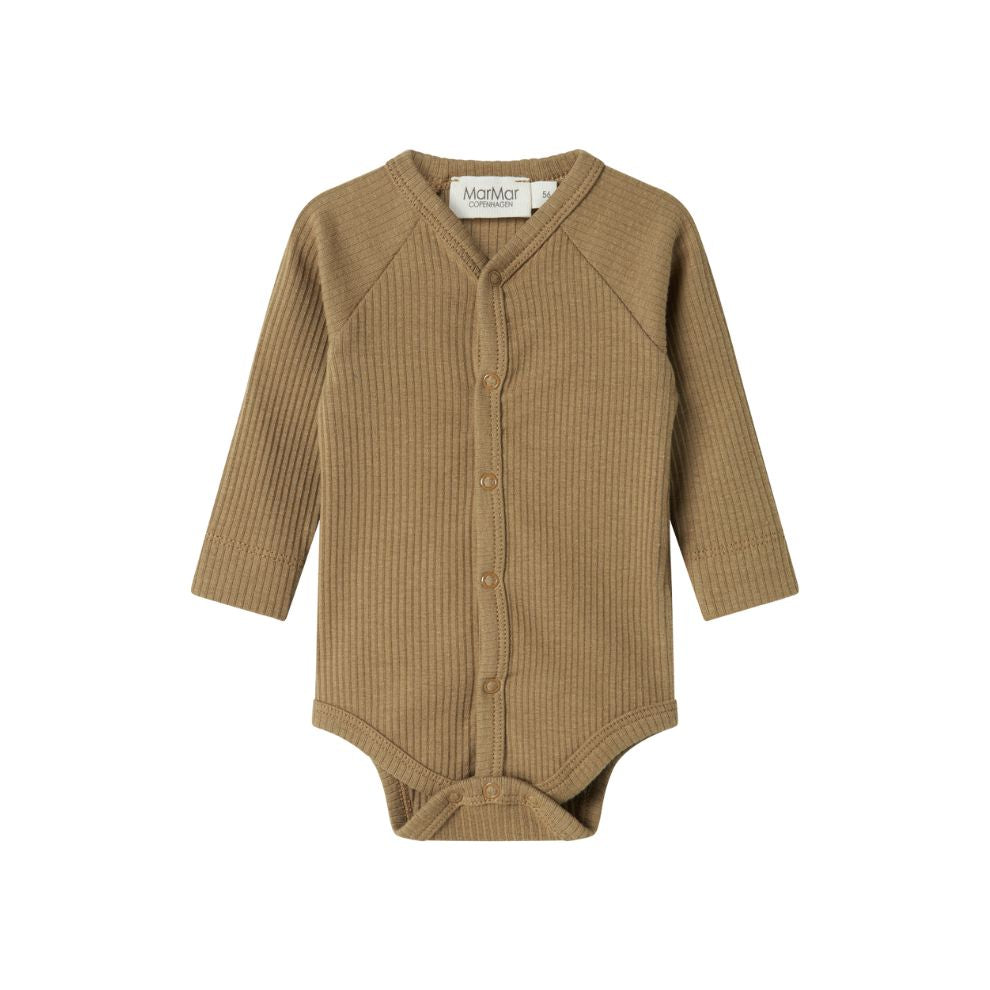 Romper Bruno - Biologisch katoen/modal - Dark bronze - Marmar Copenhagen voorkant