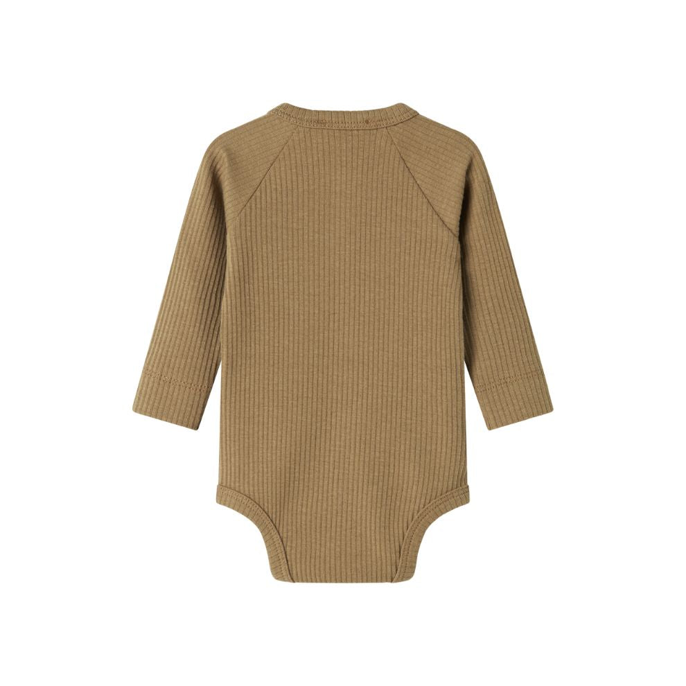 Romper Bruno - Biologisch katoen/modal - Dark bronze - Marmar Copenhagen achterkant