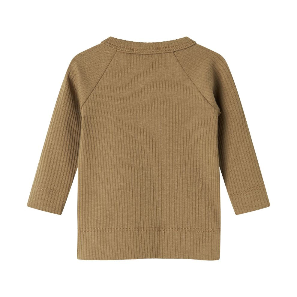 Vestje Tane - Biologisch katoen/modal - Dark bronze - Marmarm Copenhagen achterkant