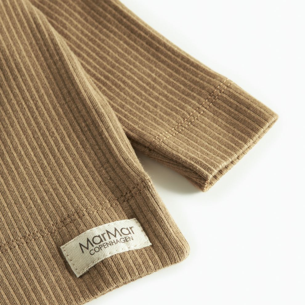 Vestje Tane - Biologisch katoen/modal - Dark bronze - Marmarm Copenhagen onderkant