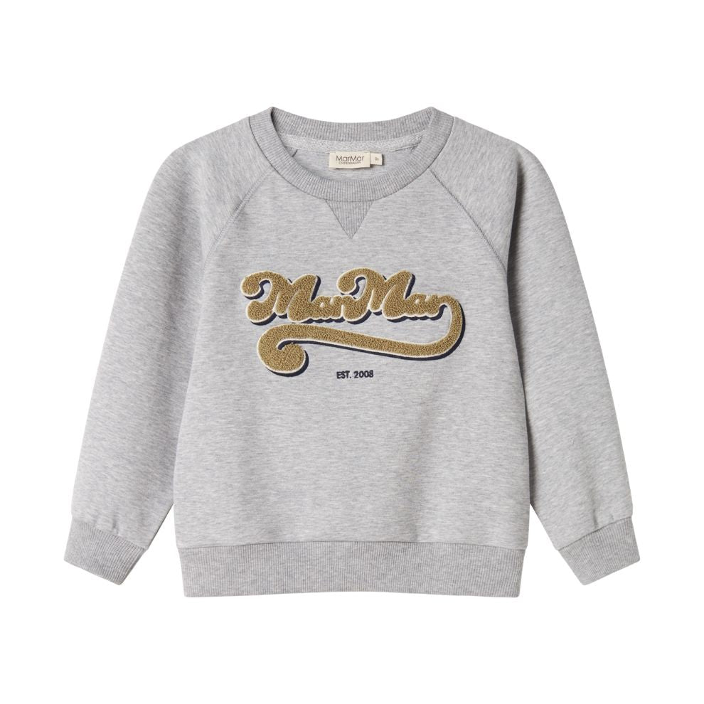 Sweater Theos B - Biologisch katoen - Grijs - Marmar Copenhagen voorkant