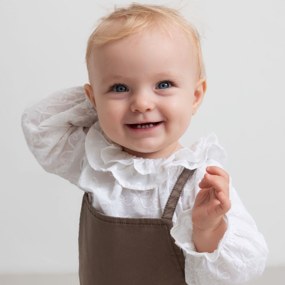 Blouse top Tonello Bow - Biologisch katoen - Wit - Marmar Copenhagen kind