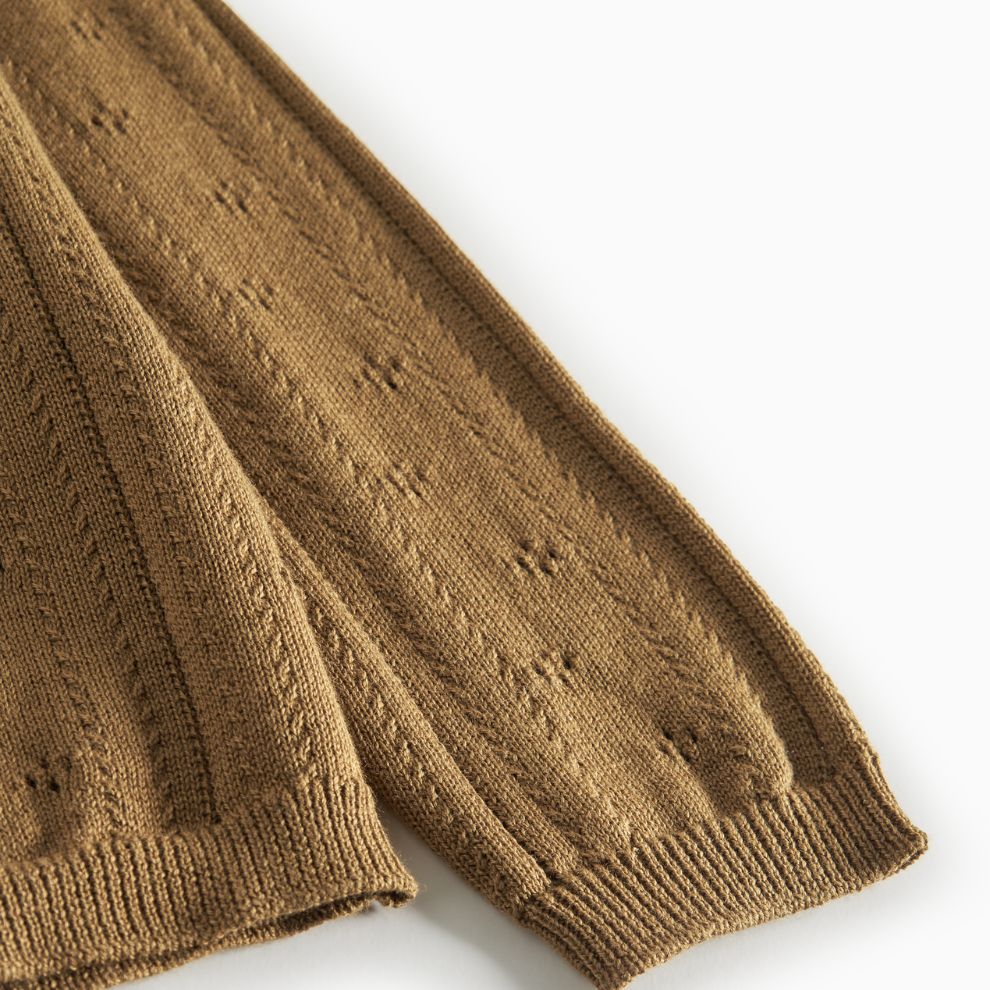 Vest Thorila - Biologisch katoen/modal - Dark bronze - Marmar Copenhagen mouw