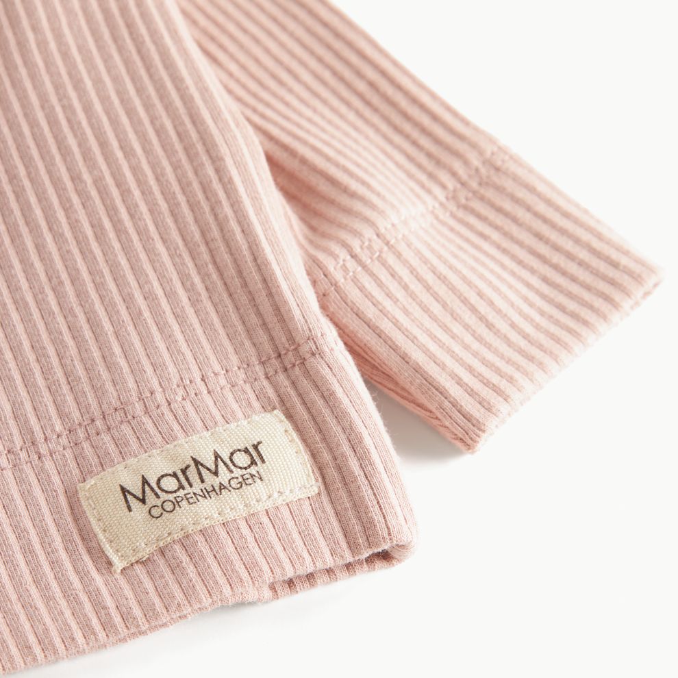 Vestje Tane - Biologisch katoen/modal - Faded rose - Marmar Copenhagen onderkant