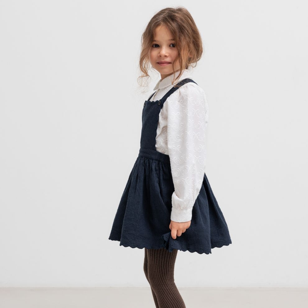 Blouse top Trissa Bow - Biologisch katoen - Wit - Marmar Copenhagen zijkant