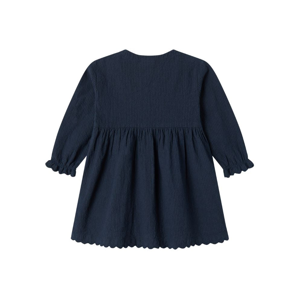 Jurkje Dagmara - Biologisch katoen - Dark Blue Stripe/navy - Marmar Copenhagen achterkant