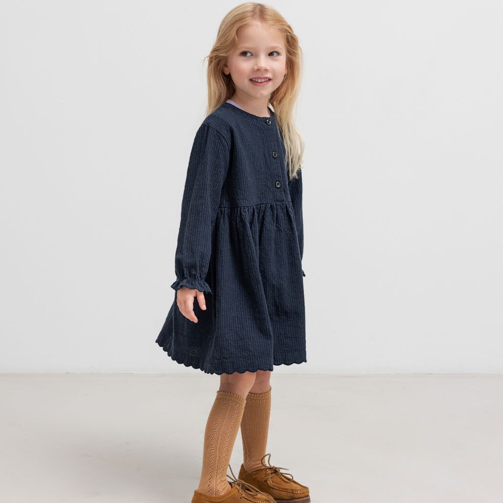 Jurkje Dagmara - Biologisch katoen - Dark Blue Stripe/navy - Marmar Copenhagen kind
