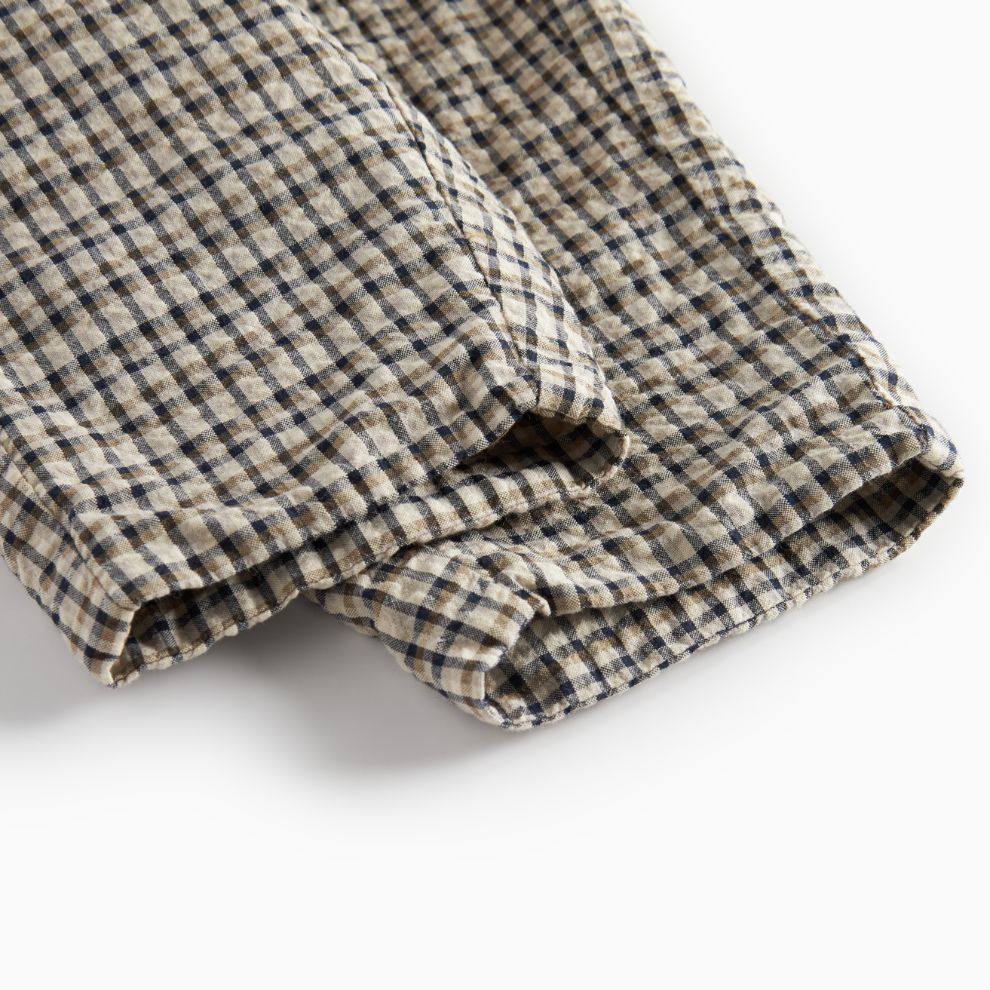 Broekje Palle - Biologisch katoen - Pilot Navy Check - Marmar Copenhagen onderkant