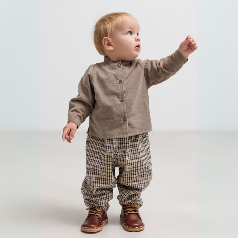 Broekje Palle - Biologisch katoen - Pilot Navy Check - Marmar Copenhagen kind