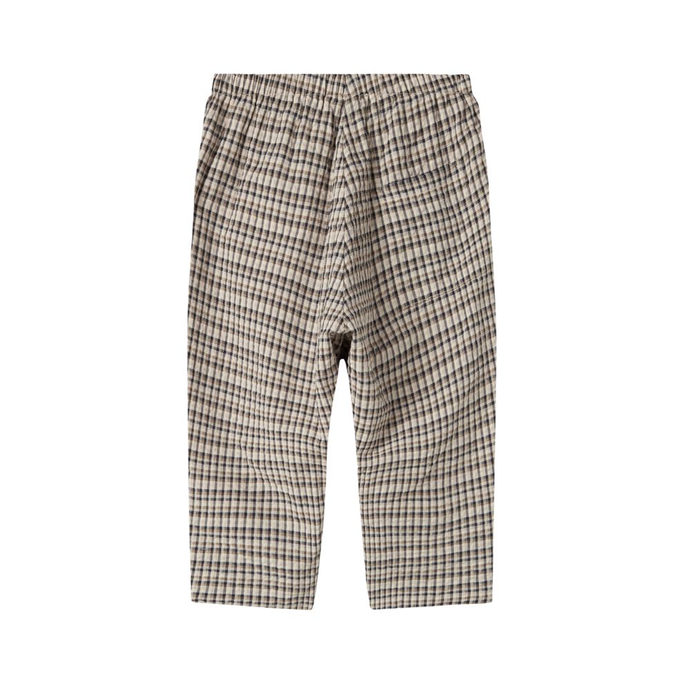 Broekje Palle - Biologisch katoen - Pilot Navy Check - Marmar Copenhagen voorkant