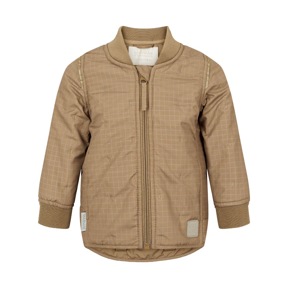 Relex jas Orry - Thermo gerecycled polyester - Bruin - Marmar Copenhagen voorkant