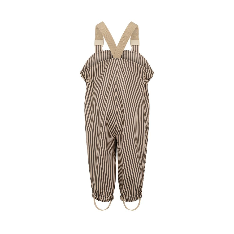 Regenkleding set Oddy - Brown stripe/bruin - Marmar Copenhagen broek achter