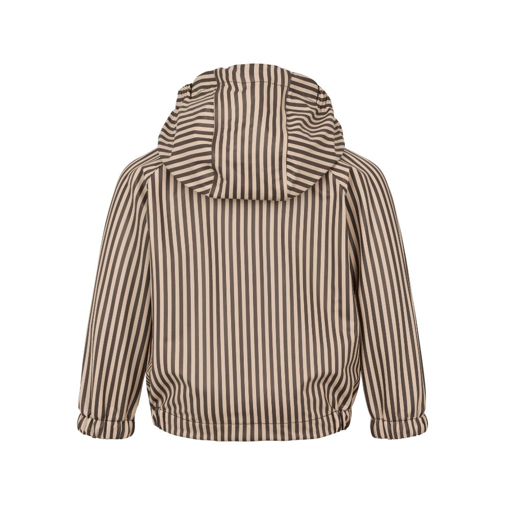 Regenkleding set Oddy - Brown stripe/bruin - Marmar Copenhagen jas achter